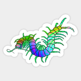 Colorful Centipede Sticker